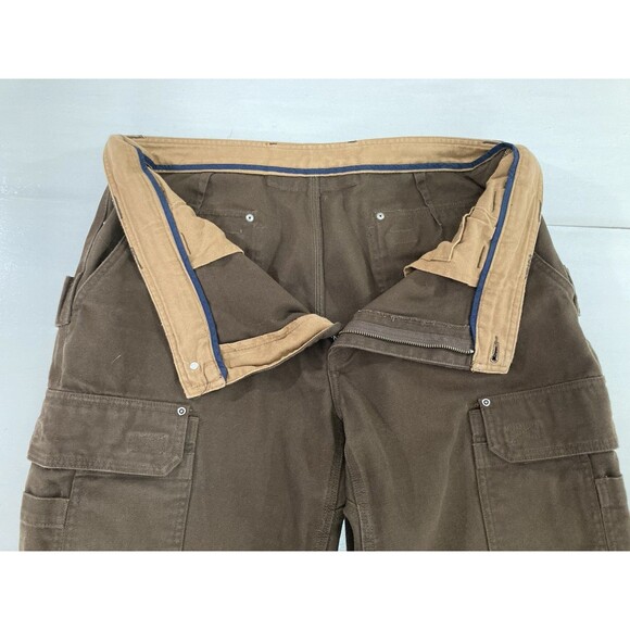 Duluth Trading Co Fire Hose Pants Men’s 42x28 Brown Cargo Relaxed Workwear - Picture 8 of 13